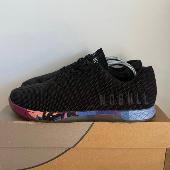 NOBULL SuperFabric Outwork Black /Tropical Men Running Sneakers- SZ 10.5- W 12 - Picture 5 of 11